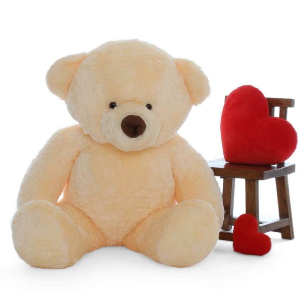 5 Feet Fat and Huge Peach Teddy Bear